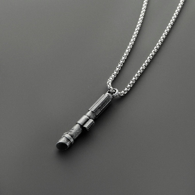 Anakin Skywalker (Episode II) inspired miniature saber hilt necklace with matching chain