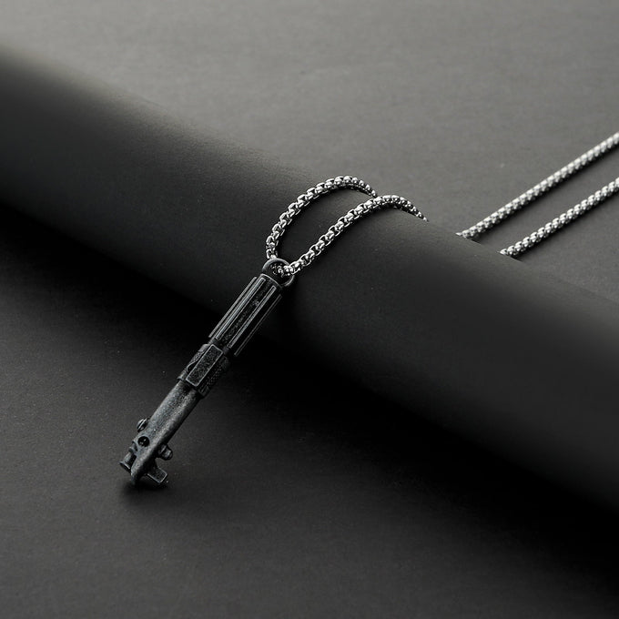 Anakin Skywalker (Episode III) inspired miniature saber hilt necklace with matching chain