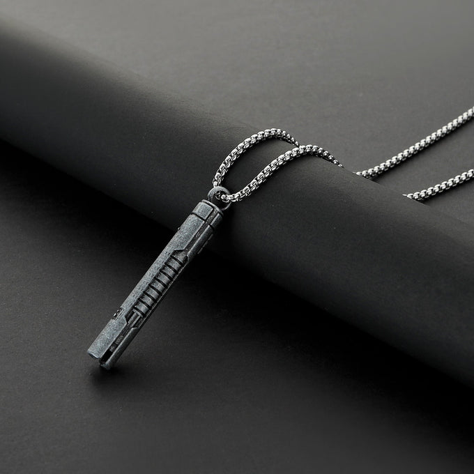 Master Sol inspired miniature saber hilt necklace with matching chain